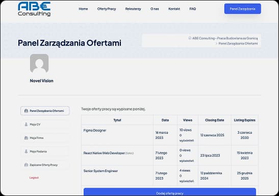 Intuicyjny panel zarządzania